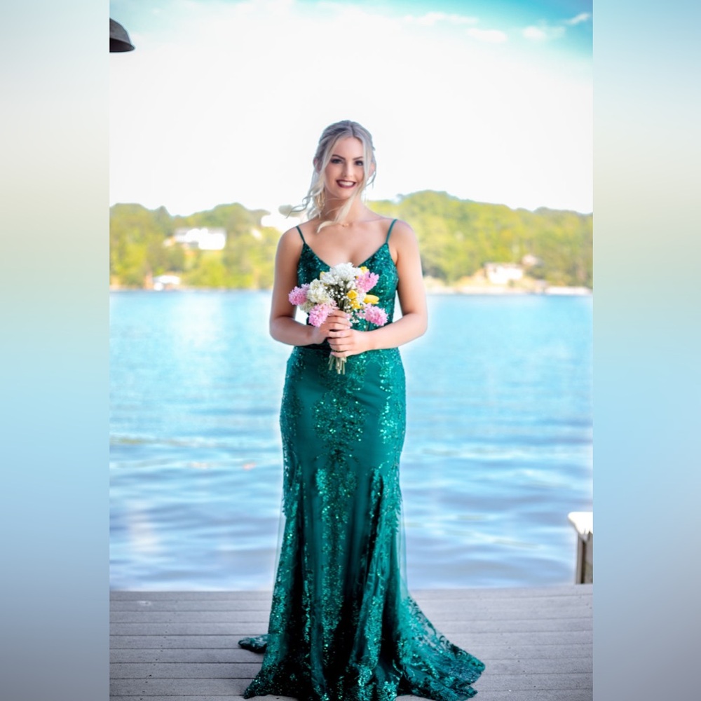 Selling my prom dress! Worn only once and was not altered at all!